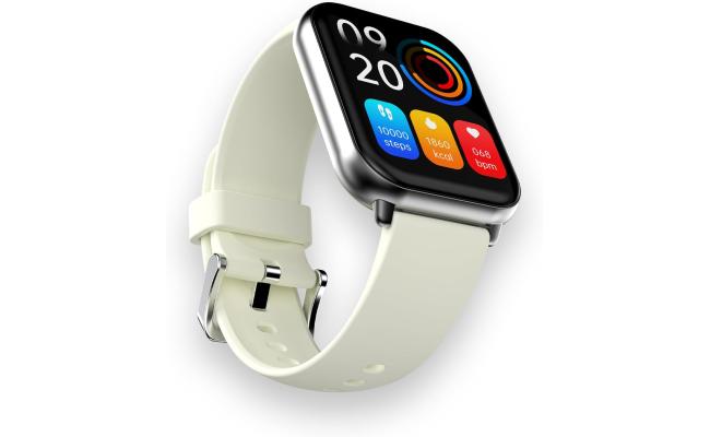 HiFuture Zone2 Bluetooth Calling Smart Watch, 1.96-inch AMOLED IPS Display, IP68 Waterproof, Health Monitoring & 100+ Sports Modes, up to 7 Days Battery Life - Silver